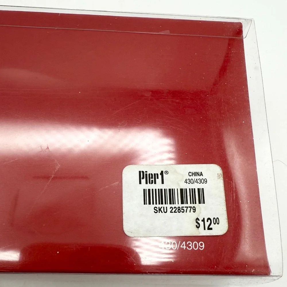 Pier 1 Imports Ornament Place Card Holders Set of 6 w/12 Cards Holiday Christmas